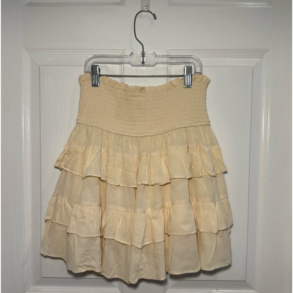OLIVACEOUS YELLOW MINI SKIRT